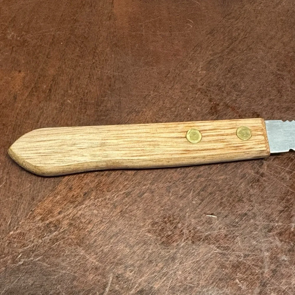 Ekco‎ Stainless Steel Serrated Double Sided Blade Grapefruit Knife Wood Handle